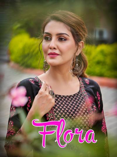 Flora By Banwery Festive Wear Flared Anarkali Kurti Collection